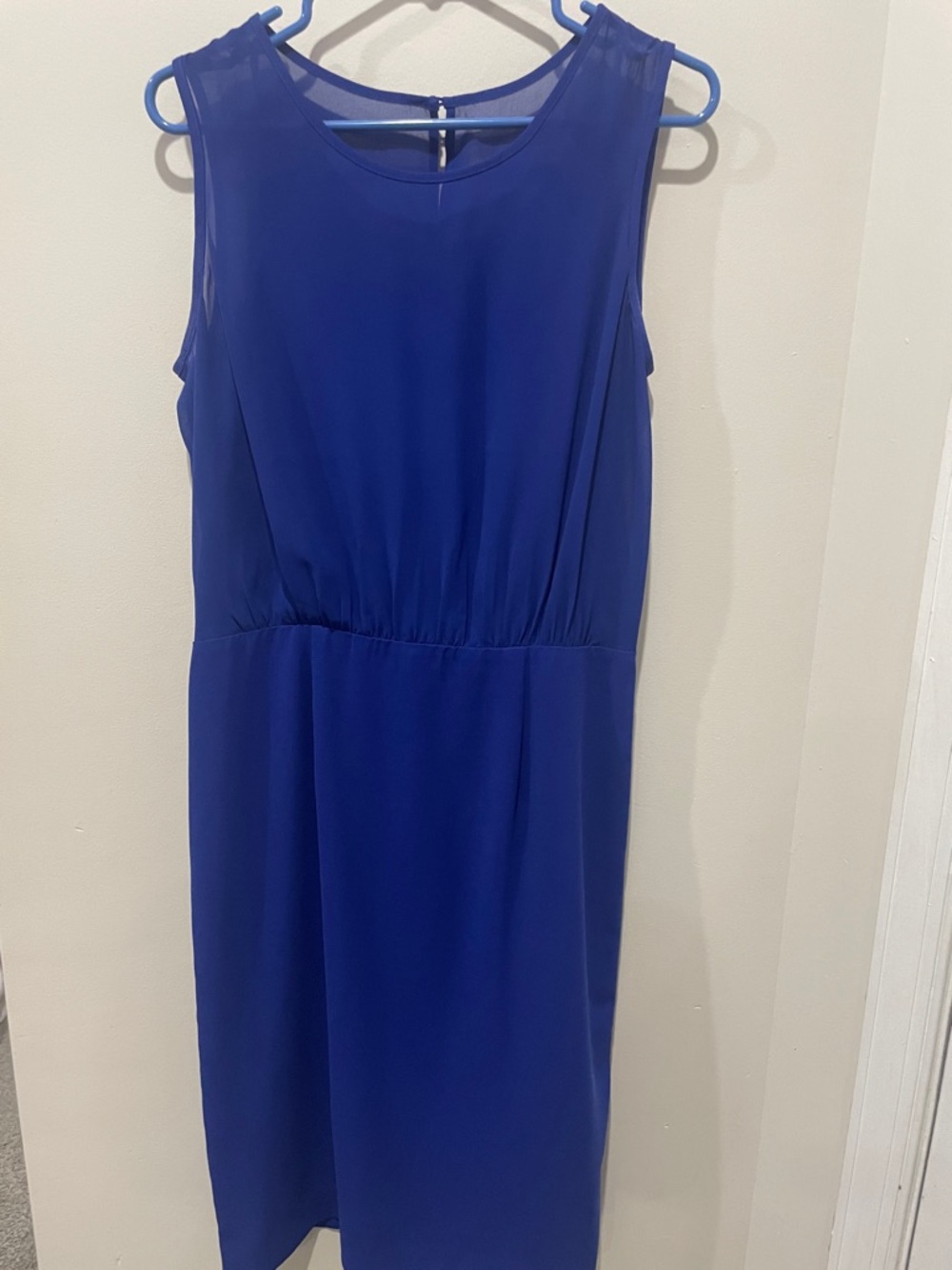 Andrew Marc Royal Blue Sleeveless Midi Dress